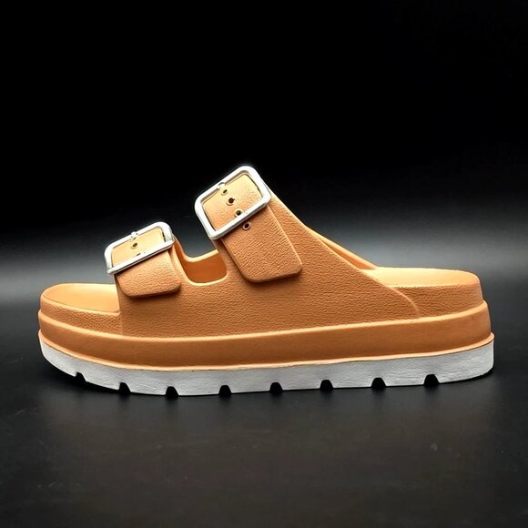 MIA Santi Tan Platform Slide Slip-on Sandals Women's Size 8M - Picture 5 of 12